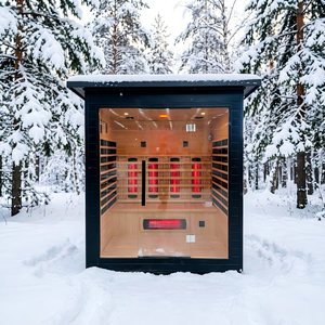 Modern 6 Person Outdoor Solid Wood Steam Room