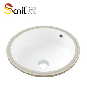 Modern Recessed Undermount Ceramic Oval Wash Basin