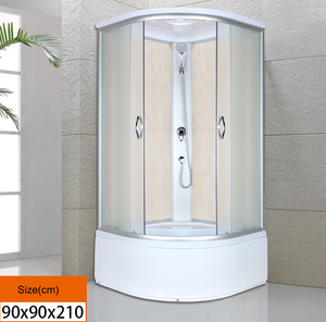 Free Standing Sector Aluminum Alloy Frame Sliding Shower Enclosures Prefab Shower Room