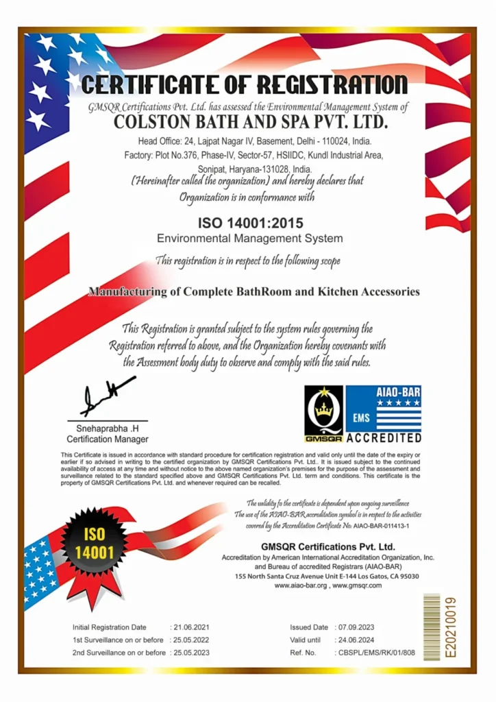 Colston Environmental and Material Safety Industry Certificate