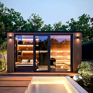 Luxury Custom Square Outdoor Sauna 4 Persons