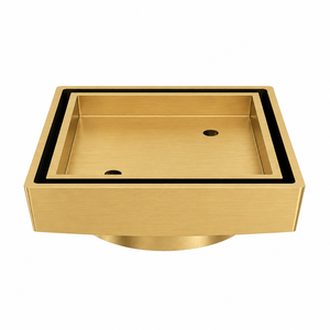 High Quality Bathroom Shower Drain Stainless Steel Drenaje Del Suelo Tile Insert Black Gold Brass Shower Strainer Floor Drain