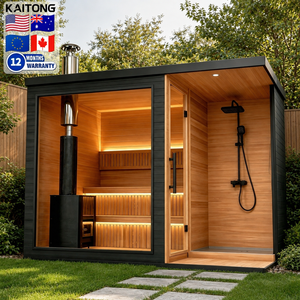 Kaitong Modern Red Cedar Wood Outdoor Sauna Room