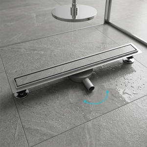 Modern Australian Style Linear Shower Grate Chrome Plated Stainless Steel Floor Drain Tile Insert For Bathrooms