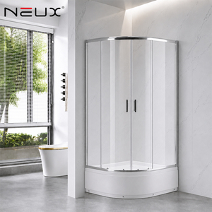 Factory Hot Sale Bathroom 5mm Tempered Sliding Door Shower Room Corner Shower Cabin Double-door Shower Enclosure