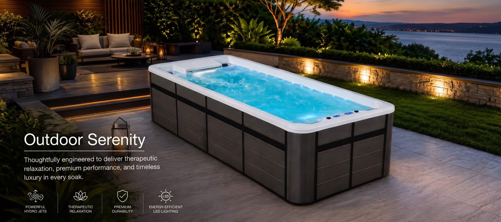 Colston Outdoor Spa Pools — Hydrotherapy Engineering and Ergonomic Shell Design