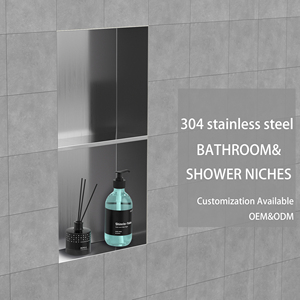 16x28 304 Stainless Steel Shower Niche Rectangle Recessed Shelves