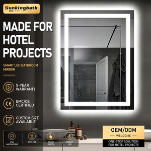 Best Selling Hotel Waterproof Ip44 Smart Led Bathroom Mirror Customized Size Espelho De Banheiro LED Mirror With Led Light