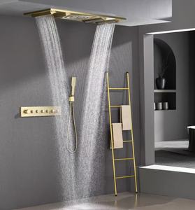 Conceal Installation Thermostat Shower LED Rainfall Set 5 Ways